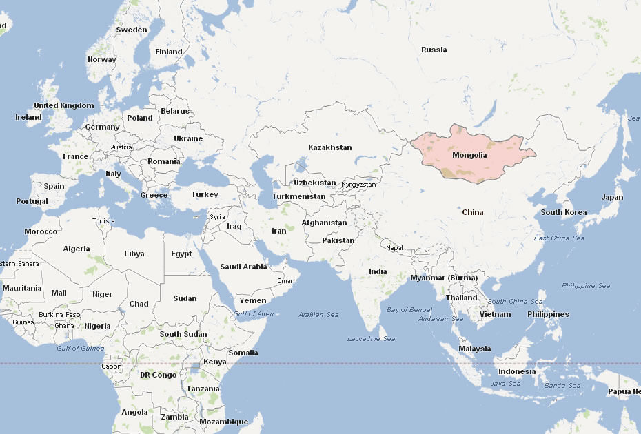 Mongolia Map Of Asia World.
